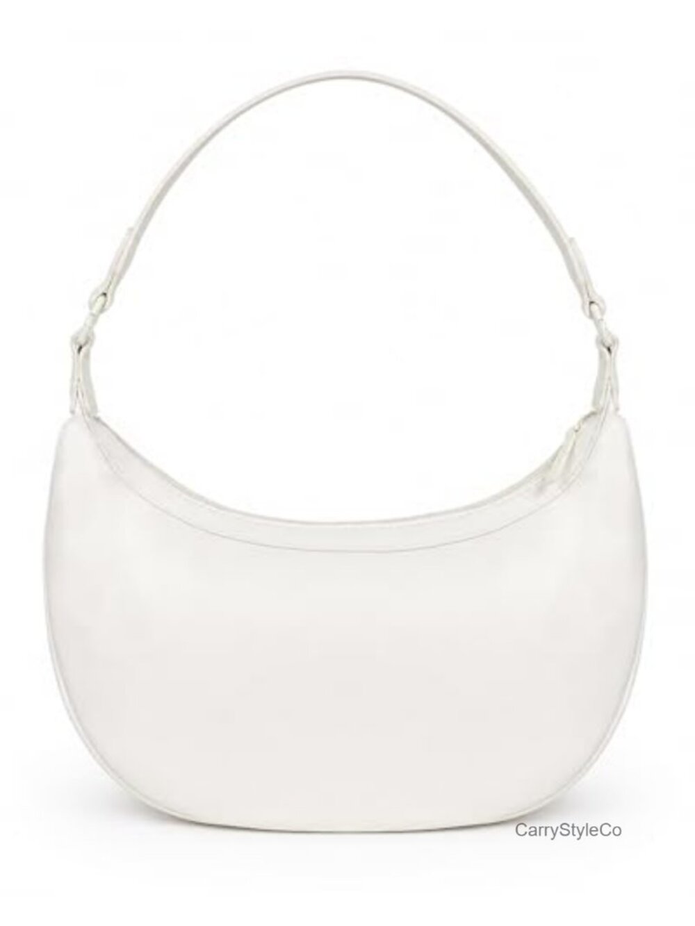 PU Leather Crescent Shoulder Bag with Detachable Strap